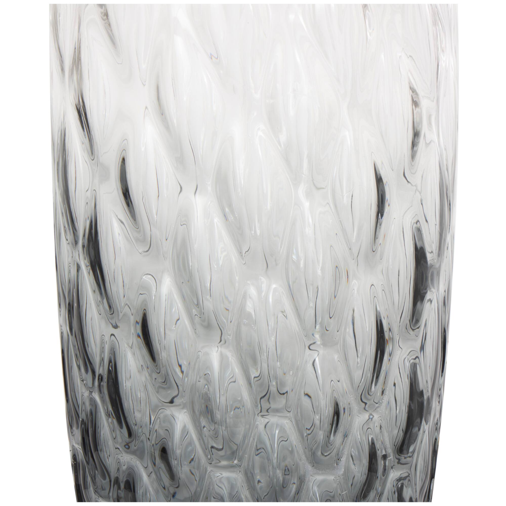 24" Black Ombre Handmade Glass Vase